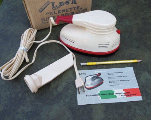 vtg lesa klenette electric vacuum brush italy hand held time