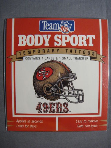 san francisco 49ers tattoos temporary tattoos nfl new time left