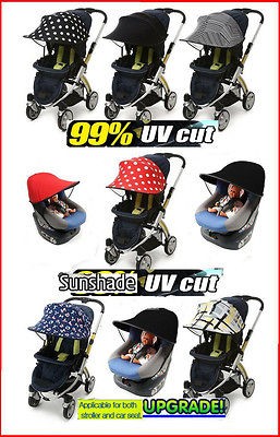 Sunsahde Sun canopy for Pushchair Pram Car seat Maxi Cosi Graco Quinny 