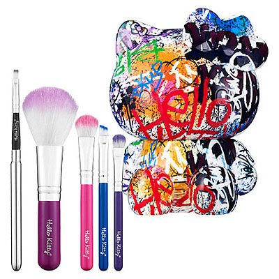 hello kitty graffiti 5 piece brush set 