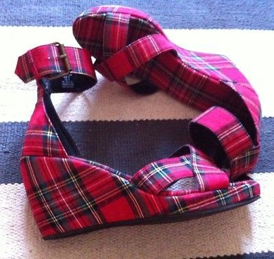 topshop plaid wedge platform sandal heels