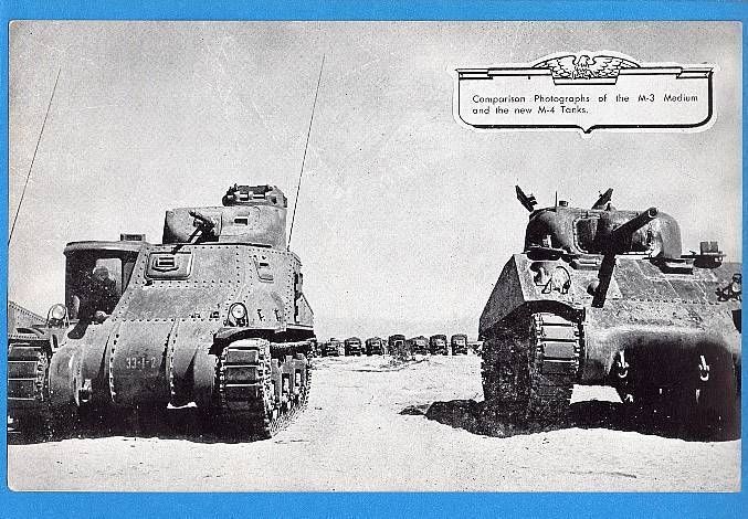 ww2 m3 lee and m4 sherman tank 8x5 print photo