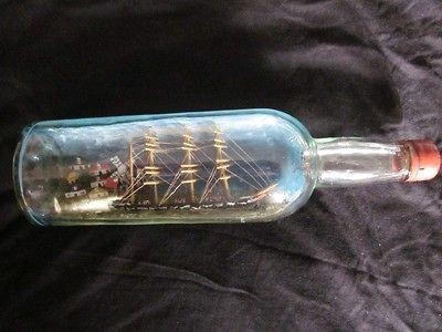 Vintage Hand Made (NOT KIT) Scratchbuilt Ship in a Bottle. Superb 