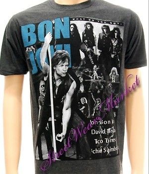 bon jovi american metal rock vtg women men t shirt sz l