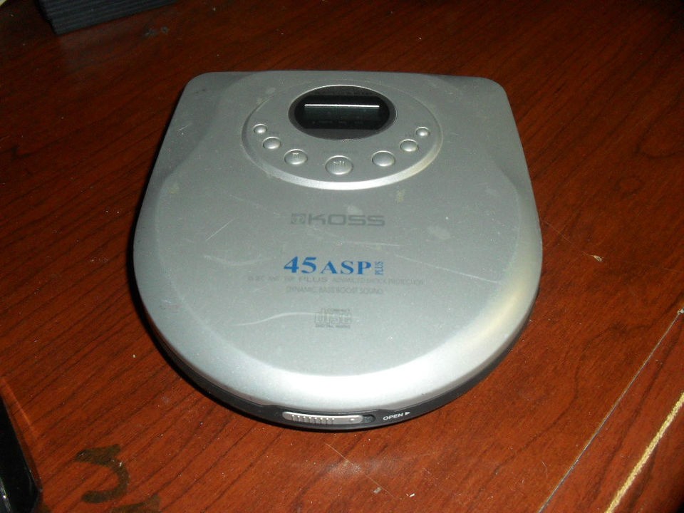 koss portable cd player silver model cdp2045 