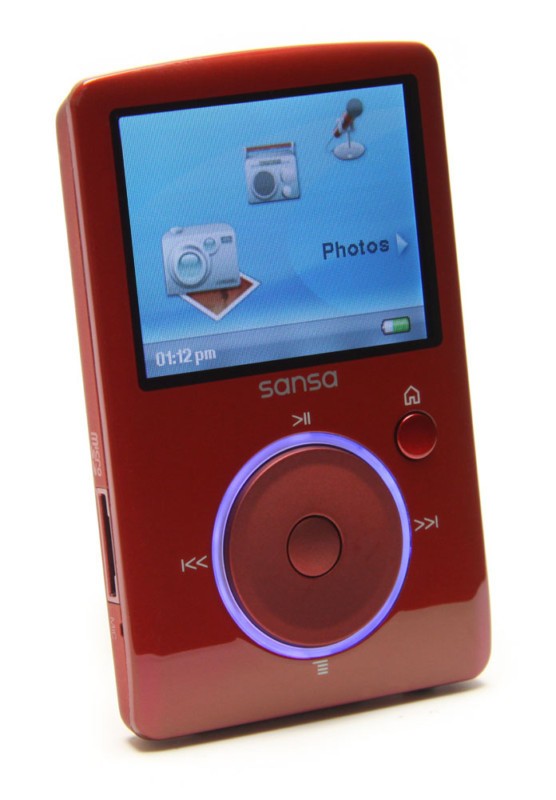 sandisk sansa fuze red 4 gb digital media player time