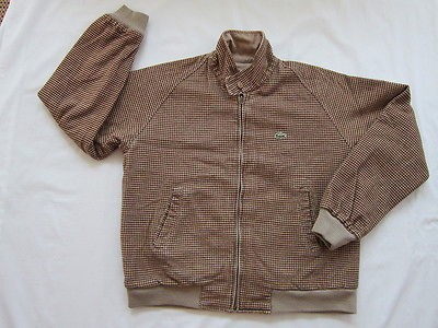 Vintage Mens The Alligator Company Co Reversible Houndtooth Check Tan 