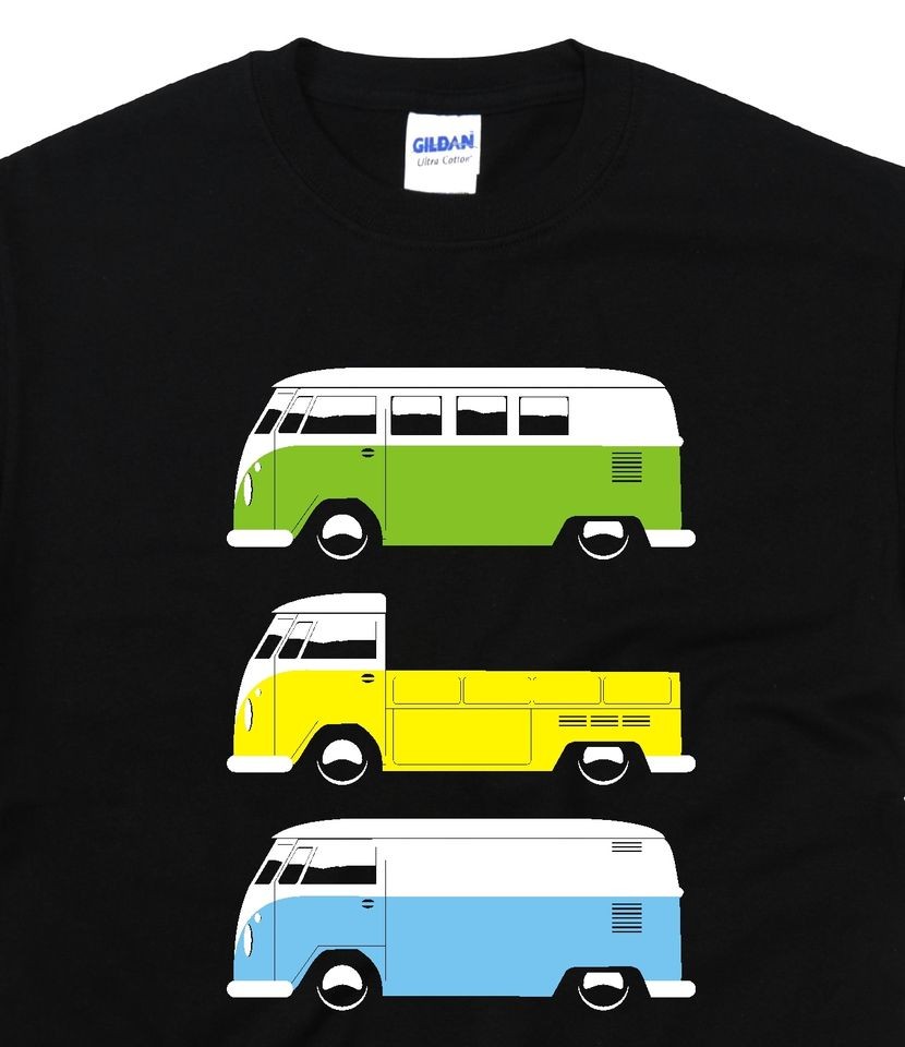 RETRO TYPE II 2 VW CAMPER BUS PICK UP VAN T SHIRT S 5XL SIZE