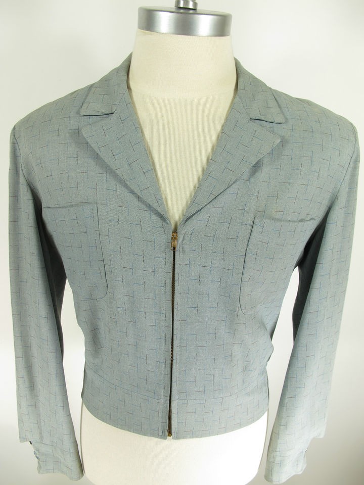 vintage 40s CALIFORNIA CASUALS HOLLYWOOD GABARDINE wool ATOMIC 