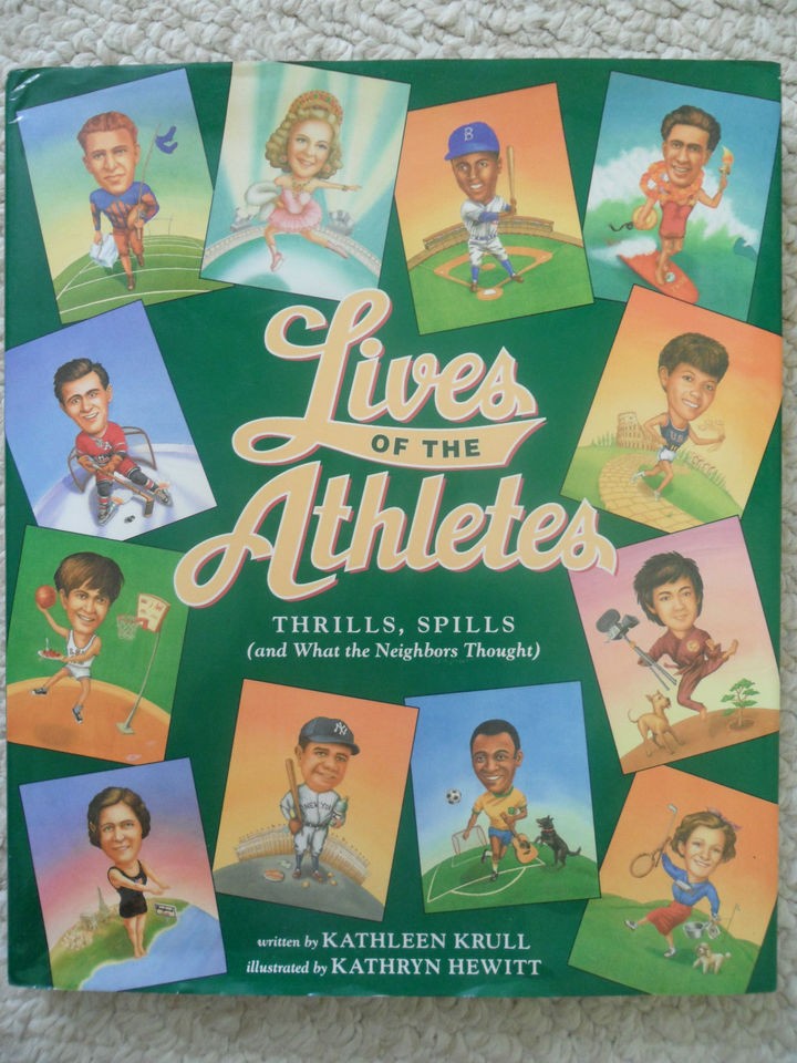 SIGNED~Lives of Athletes~Kathleen Krull~Kathryn Hewitt~HCDJ~JACKIE 