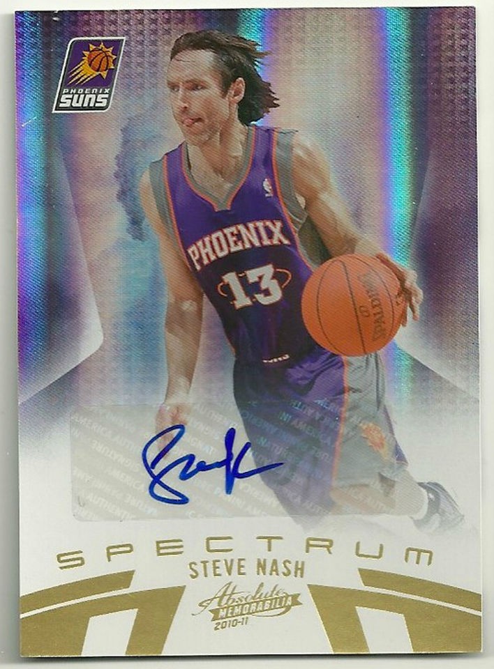   Nash Auto 2010 11 Absolute Memorabilia Spectrum Signatures Gold 6/10