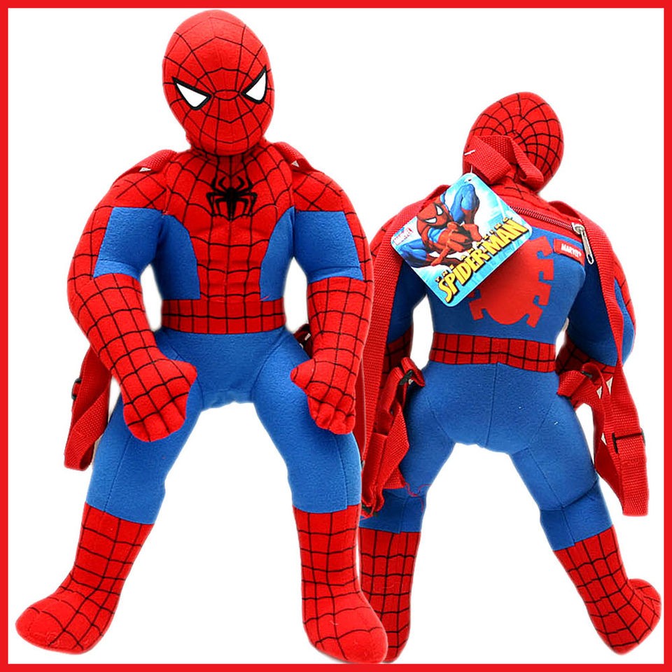 marvel spider man action plush doll backpack bag 18 one