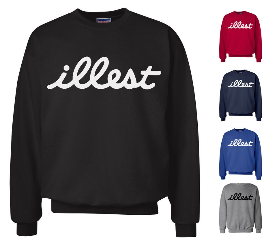 ILLEST Crewneck Sweatshirt *5 COLORS* Stance Euro JDM VW Fatlace Honda