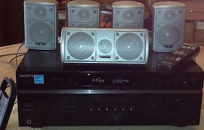 Sony STR DE597 6.1 Channel 100 W Receiver Bundle Speakers, Remote, And 