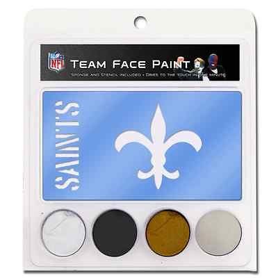 new orleans saints face paint with stencils 