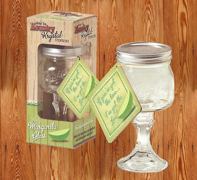 Western Decor Kountry Krystal Stemware Ball/Mason Jar 16 Ounce 