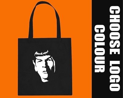   FACE TOTE BAG shopper 100% COTTON cult star trek voyager enterprise