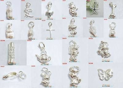 Free P&P Wholesale Charm Beads Dangle Pendants 925 Sterling Silver 