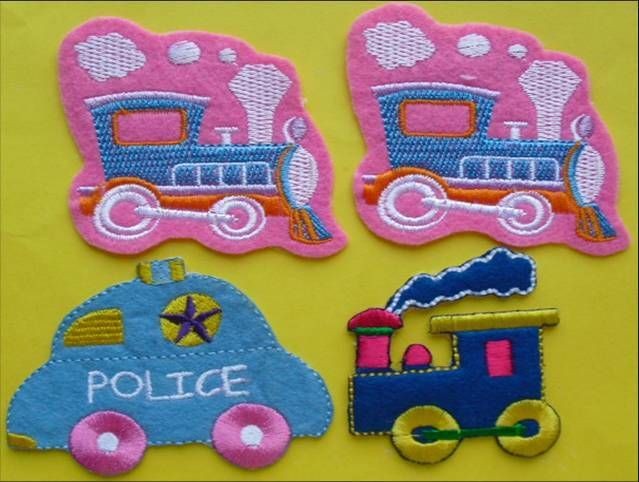 pcs Locomotive Steam Train /Police Car /Train Iron On Patch Mix 