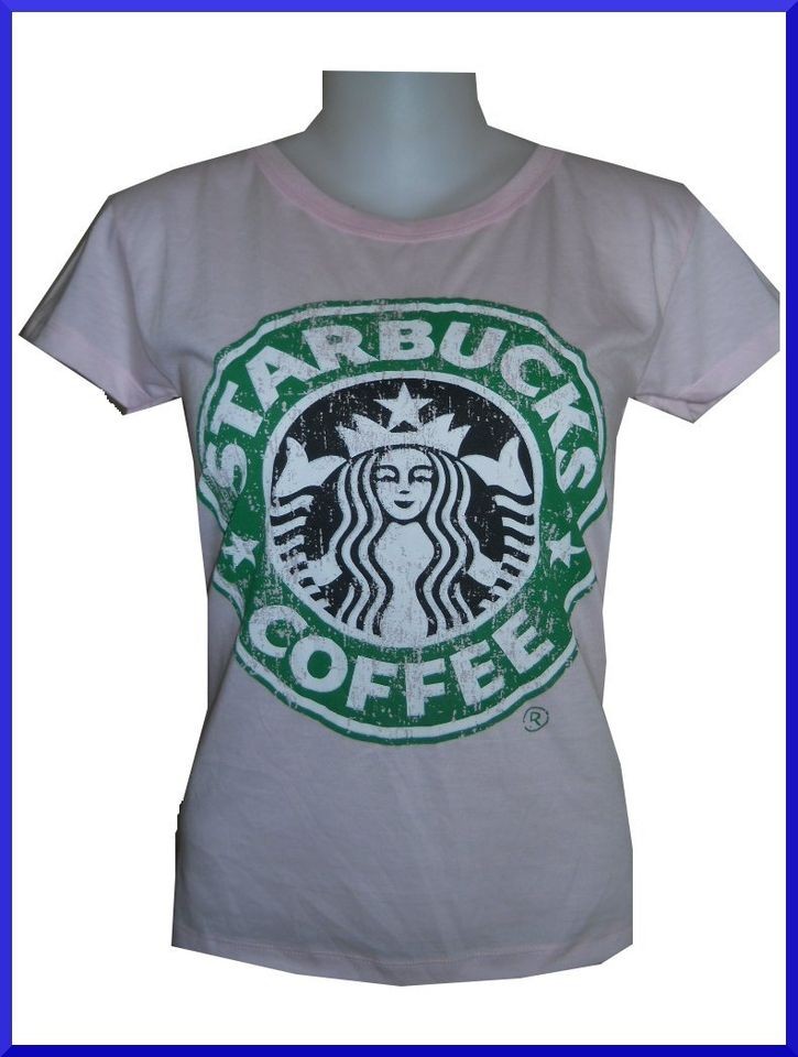 Women Youth Top Shirt STARBUCKS COFFEE CASUAL SOFT COTTON free sz 