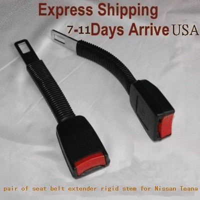 Pair of Seat Belt Extender Rigid Stem 7/8Buckle For Nissan Teana 