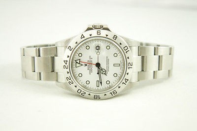   Stainless Steel Explorer 2 Model 16570 White Dial 2004 No holes Case