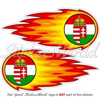   Fireball Fire ​Flaming 5(125mm) Bumper Helmet Sticker Decal x2