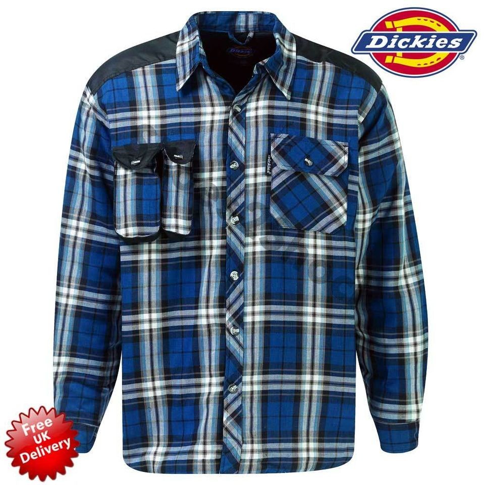 dickies mens padded edmonton winter work shirts size s xxl