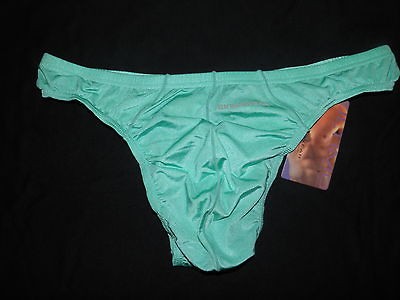 skinXwear #186 Ultrasoft Microfiber Micro Brief MINT GREEN ~ L 