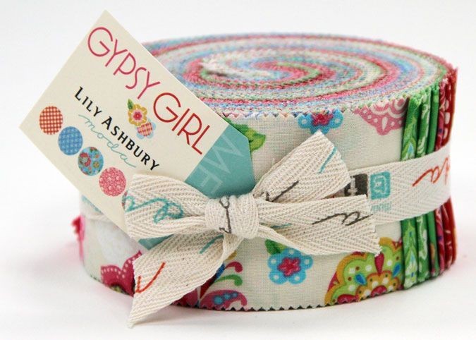 Moda GYPSY GIRL By LILY ASHBURY Jelly Roll, (40) 2 1/2 x 44 strips