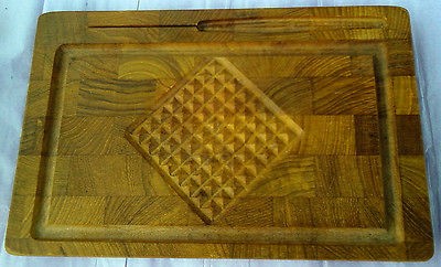 kalmar denmark teak parquet cheese board modernist 