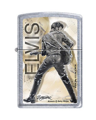 Zippo Elvis Presley Street Chrome Lighter, Low Ship, 0342