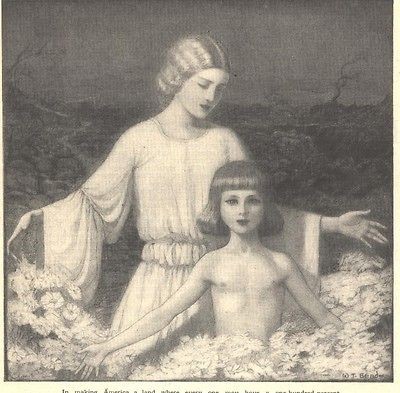 1923 h illustration little child shall religious benda time left