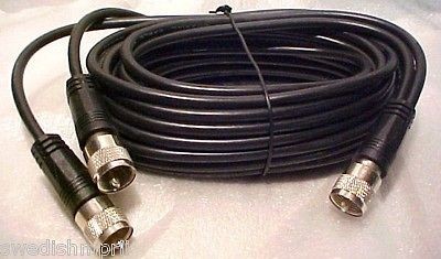 Redman Cb Ham Radio 18ft Antenna Co phase Coax Cable Cord PL259 Rg59u 