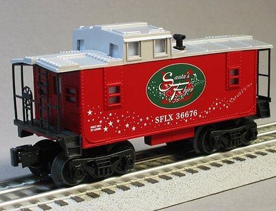 LIONEL SANTAS FLYER ILLUMINATED CABOOSE lighted train car polar 30164 