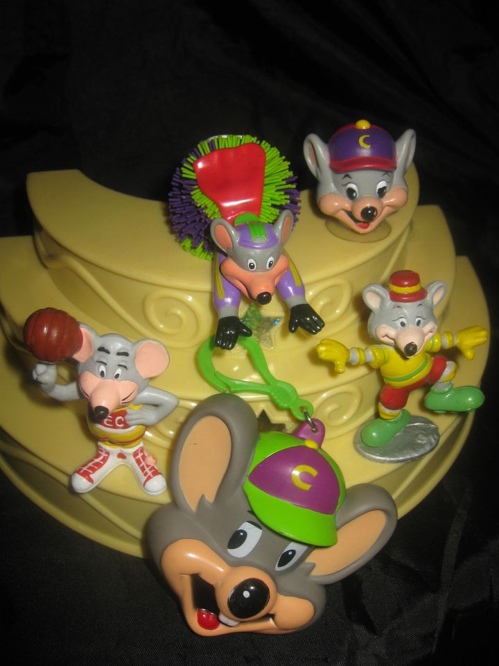 Chuck E. Cheese Character Figures CupCake Toppers Figures