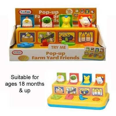 Pop up Farm yard Friends Baby & Toddler Farmyard Animals Toy New