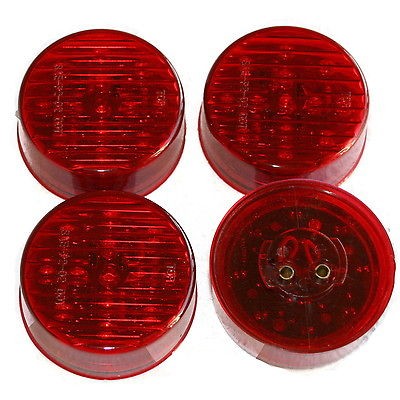 LED Truck Trailer RV Side Marker Clearance Lights Red 13 LEDs