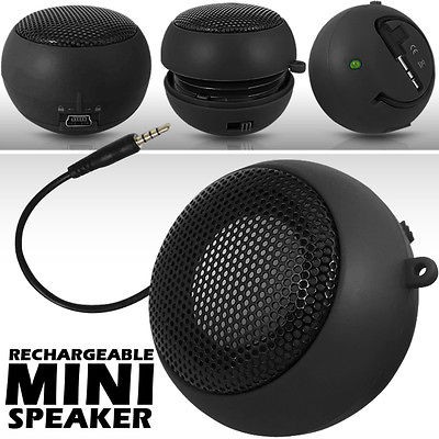 BLACK 3.5mm RECHARGEABLE CAPSULE SPEAKER FOR ASUS TRANSFORMER