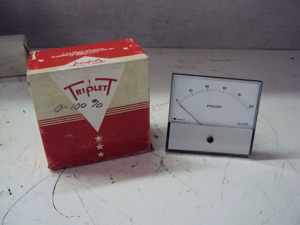 TRIPLETT BROWNELL ELECTRO PANEL METER, MODEL420 G, RANGE0 100 