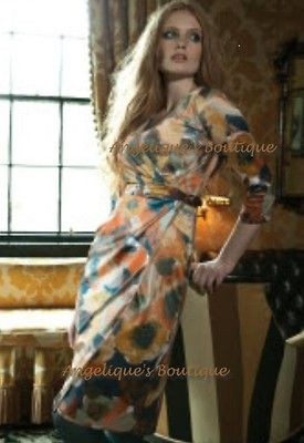 PEPPERBERRY/BR​AVISSIMO SIZE 14 RC RUSSET/GREEN FLORAL 2 PIECE WRAP 