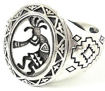 KOKOPELLI STERLING 925 SILVER ADJUSTABLE RING Sz 9.5 NEW SOUTHWESTERN 