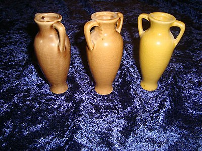 lot of 3 decorative vases urns 4 25 tall euc