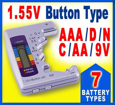 new battery tester checker c d n aa aaa 9v