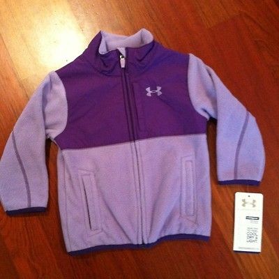 nwt under armour girls purple fleece size 18 months