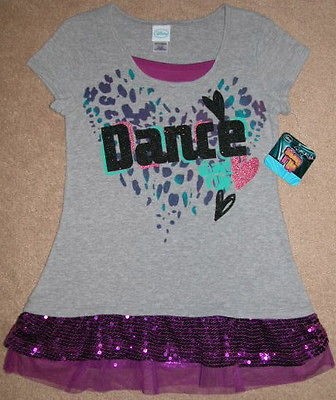 DISNEY / SHAKE IT UP / SEQUINNED DANCE / GIRLS T SHIRT / TOP / LARGE 