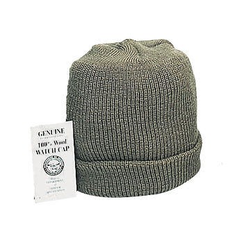 GENUINE US ARMY US NAVY 100% WOOL WATCH CAP , BLACK , NAVY OR OLIVE 