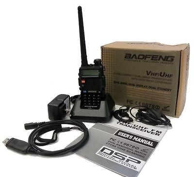 Newly listed UV 5R BAOFENG Dual band Ham UHF/VHF Two Way Radio Extra 