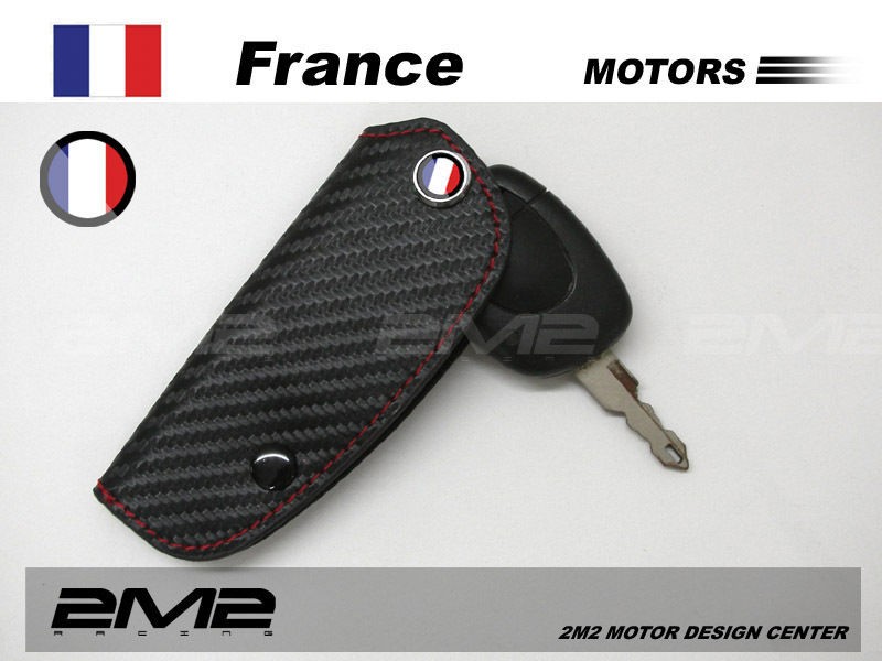 2m2_Leather Key Fob For RENAULT MEGANE Hatch SEDAN GRAND Scenic Clio 