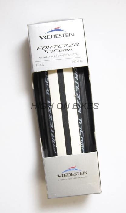 Vredestein Fortezza TriComp Road Bike Tyre Folding 700 x 23 White